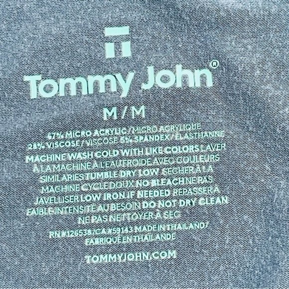 Tommy John Long Sleeves Mens Medium Top Shirt Henley Loungewear Soft Casual Cozy - Picture 6 of 10